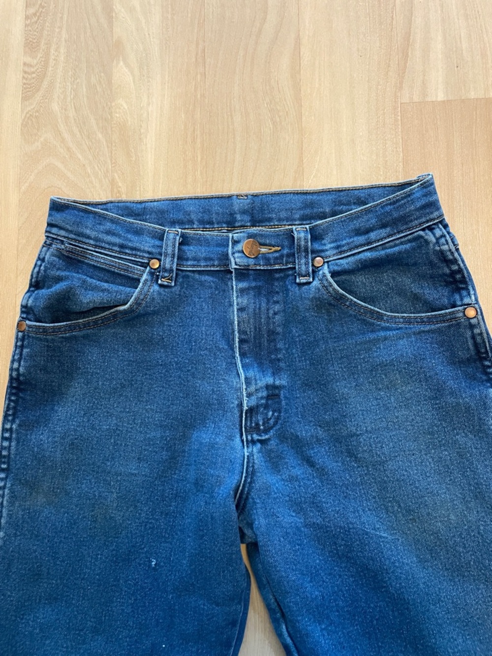 Wrangler Straight Slim Leg Dark Blue Jeans Size 16 Slim - Picture 2 of 6
